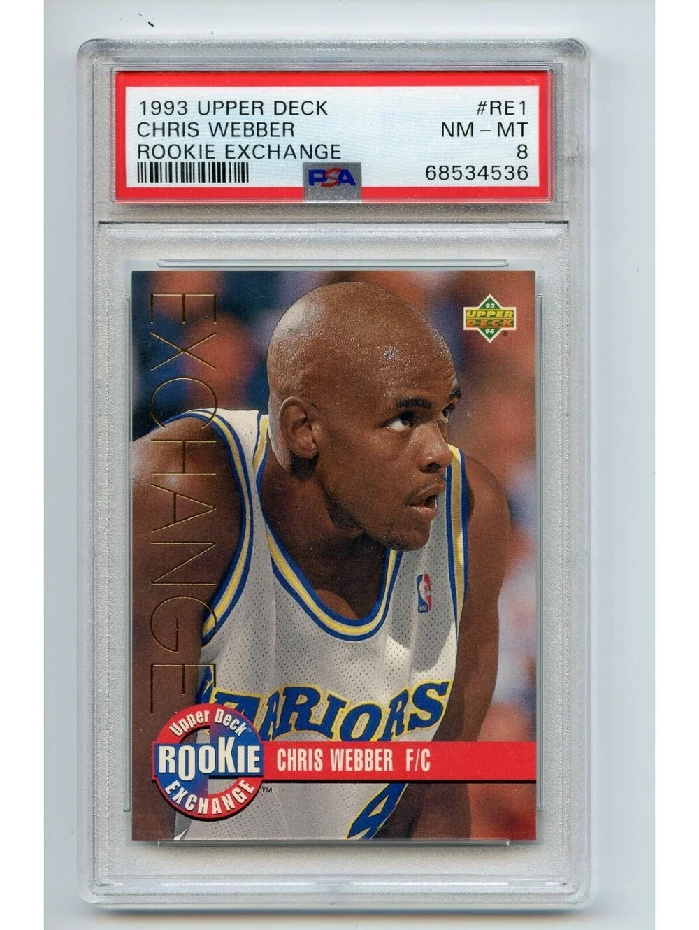 1993-94 Upper Deck Redemption Prizes Rookie Exchange Chris Webber RC PSA 8